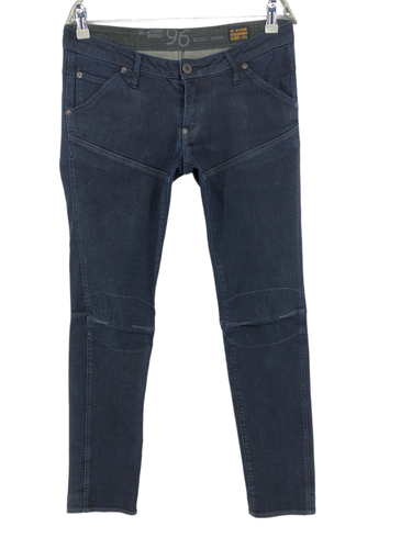 Jean Femme G-Star Elwood Heritage Narrow - Taille W27/L34 - Coupe Slim Tapered Bleu - Occasion Très Bon État