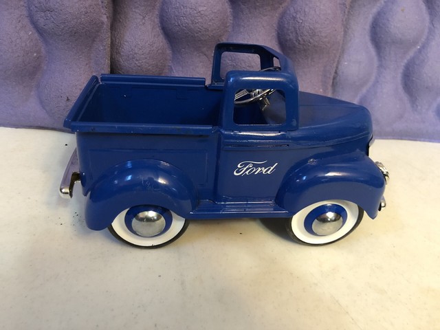 blue metal truck