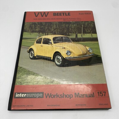 VW Beetle from 1968 intereurope Workshop Manual 157 1200, 1300