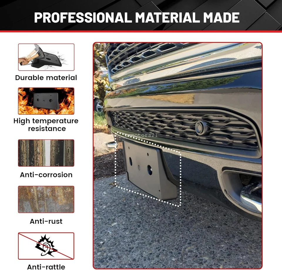 Front License Plate Bracket Screws Kit For 2019-24 DODGE RAM 1500 with DT Bumper - Image 3 of 4