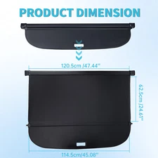 Retractable Rear Trunk Cargo Cover Shade Shield For 16-22 Lexus RX RX350 RX450H