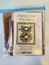 Pre-Washed Wool Felt Penny Rug Kit - Autumn Twilight - Candle Mat and Pillow Kit
