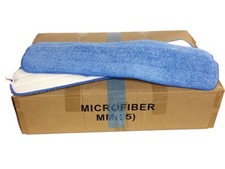 50 Case 24" Looped Microfiber Mop Pads Wet Dry Refill 400GSM Blue/Blue 