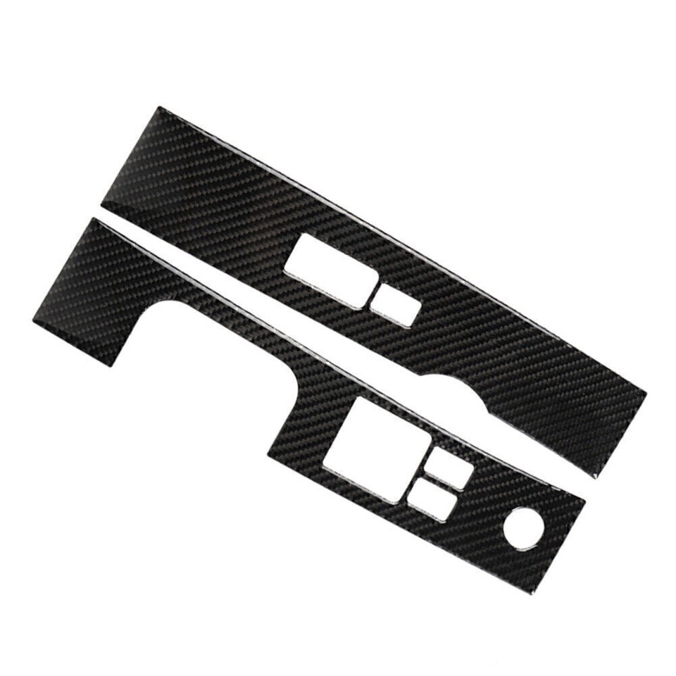 Interior Window Lift Switch Panel Cover Trim Carbon Fiber For Nissan