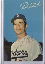 1971 Dexter Press L.A. Dodgers Team Issue Bob Valentine Signed Postcard