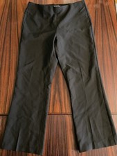 Adrianna Papell Womens Dress Pants Size 10 Black Ankle Flat Front Career NEW