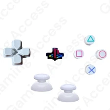 PS5 controller Custom Buttons- Custom Retro Painted Themd Logo, D-Pad &Joysticks