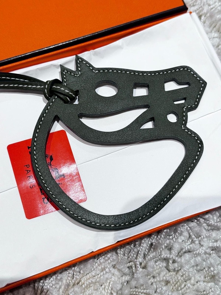 HERMES チャーム パドック New Hermes Paddock Cheval leather bag charm Green | eBay
