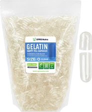 Size 0 Empty Capsules - 5000 Count Empty Gelatin Capsules - Empty Pill Capsul...