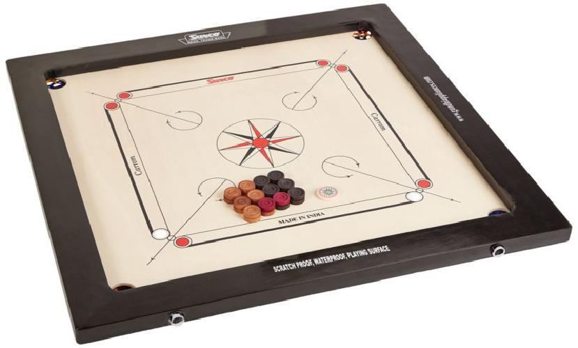 New Surco Winit Carrom Wood Wood Wood Board With Coins And Striker 8mm Family Play 30x30x5 361954 New Surco Winit Carrom Wood Wood Wood Board With Coins And Striker 8mm Family Play 30x30x5 361954