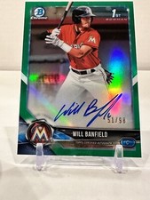 2018 Bowman Chrome CDA-WB Will Banfield /99 Auto Green Refractor RC Marlins 🟢