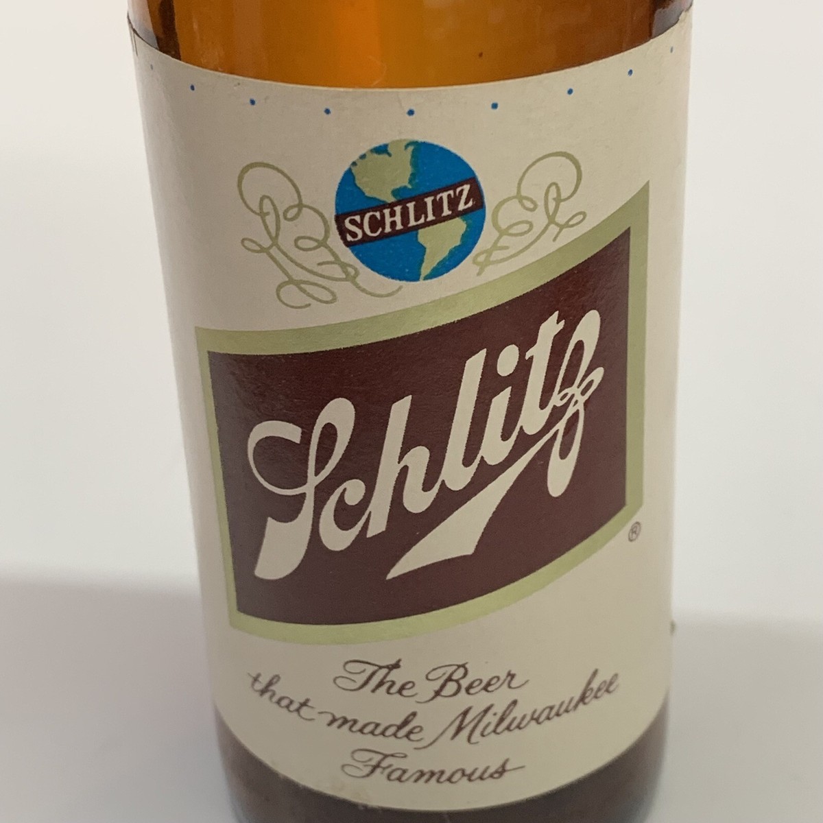 Wisconsin Schlitz Beer Little Joe 7 oz Pony Size Bottle brown