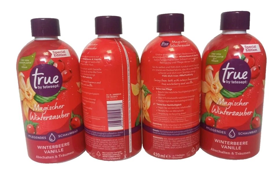 (4x420ml ) by tetesept Magischer Winterzauber PFLEGENDES SCHAUMBAD WINTERBEERE - Bild 2 von 4