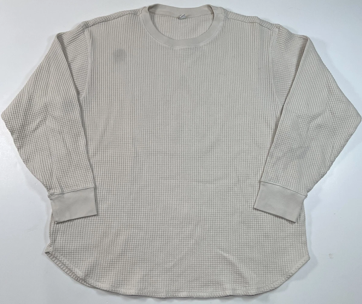 Uniqlo Thermal Waffle Knit Long Sleeve Shirt Mens XL Cotton Blend