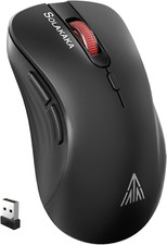 SM66 Black Silent Dual Mode Bluetooth/2.4Ghz Wireless Mouse, Adjustable 4200 Dpi
