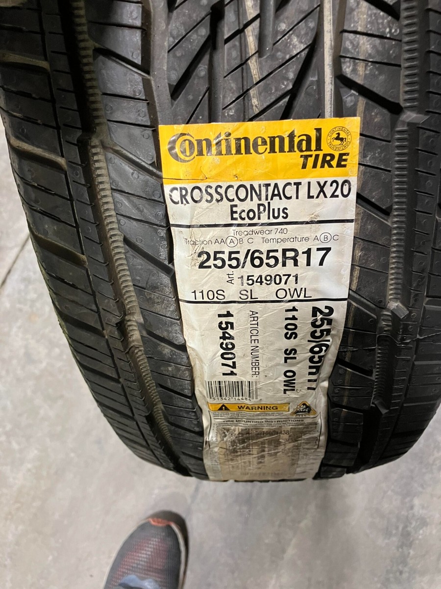 JUST ONE - NEW Tire 255/65R17 Continental Cross Contact LX20 255