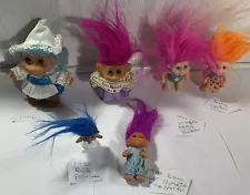6 Vintage Trolls-Holland Felix Navidad Magic Troll Babies Bride Adopt A Norfin