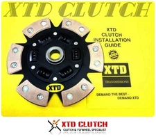 XTD 6 PUCK STAGE 3 CLUTCH DISC 02-06 RSX BASE TYPE-S CIVIC SI K20 