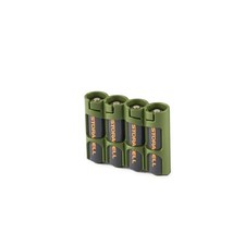 Slim Line AA 4 Pack Battery Caddy Military Green