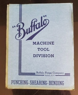 VINTAGE 1960 BUFFALO MACHINE TOOL MASTER CATALOG. BUFFALO FORGE COMPANY. NEW.