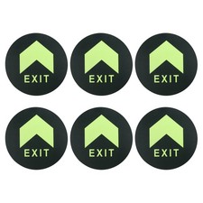 Glowing Exit Sign Sticker, 24 Pack Directional Adhesive Decal, Green