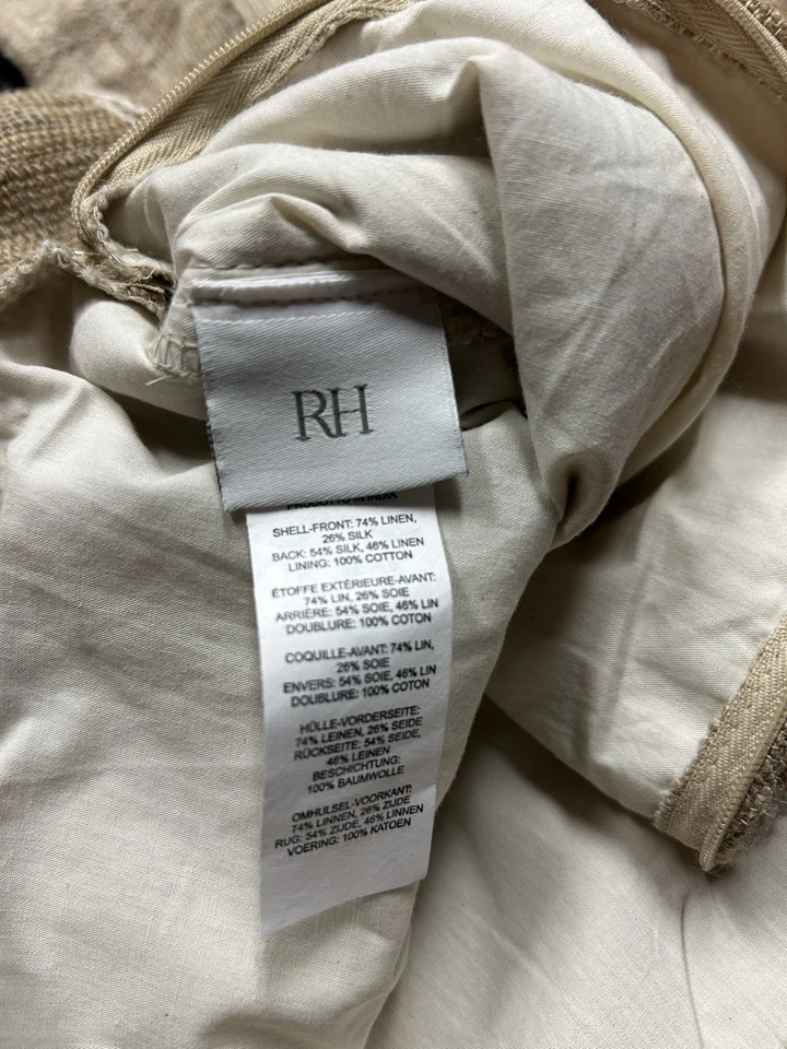 Restoration Hardware Naya Handwoven Abstract Pillow Cover XL Lumbar Sand Beige - Image 4 of 4