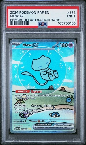Mew EX 232/091 Special Illustration Rare Paf En-paldean Fates Pokemon PSA 9