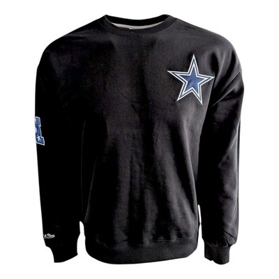Mitchell & Ness Dallas Cowboys NFL Throwback Sweatshirt Medium Black Satin
