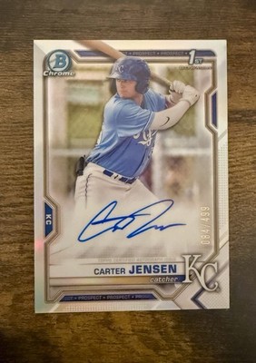 ?Carter Jensen?2021 Bowman Draft Chrome Auto Refractor /499? | eBay