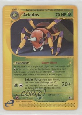 Ariados Pokemon e-Card Series Aquapolis #3 2003