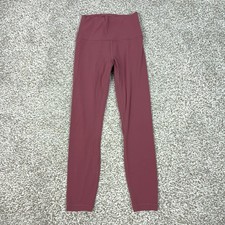 Lululemon Pants Womens 4 Pink High Rise Ankle Leggings Yoga Gym Workout Align II