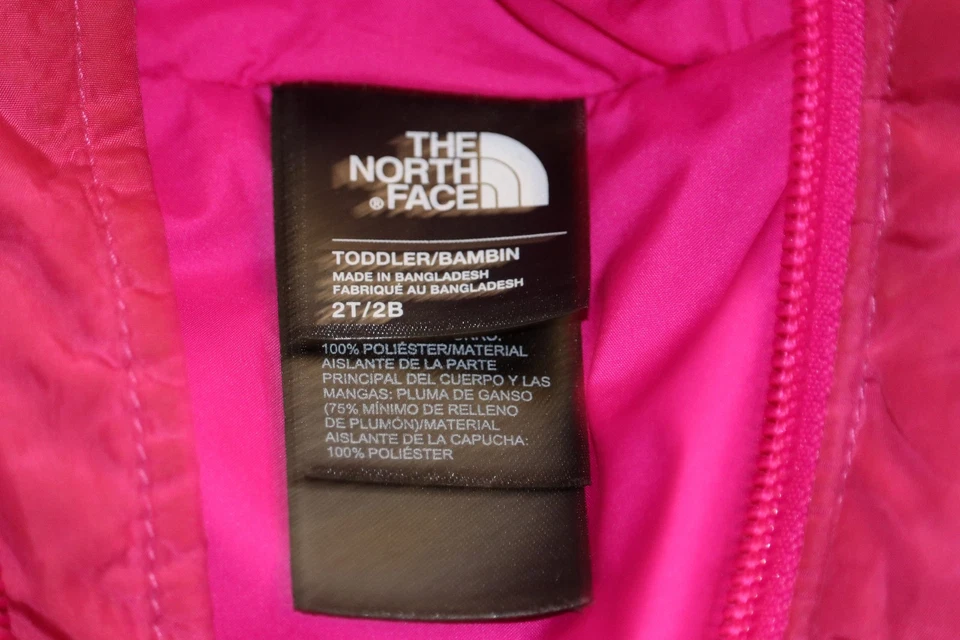 Chaqueta Gotham The North Face Niño Pequeño NIÑA Luminosa Piel Rosa Sudadera con Capucha Talla 2T Foto 2 de 4