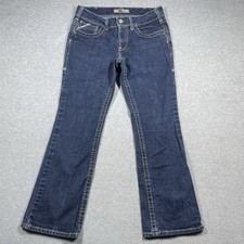 Ariat Fire Resistant mid rise bootcut jeans womens 30S 32x29 blue medium wash