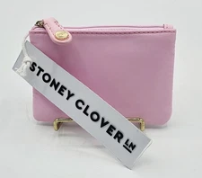 BRAND NEW Stoney Clover Lane Zippered Nylon Card Case/Wallet - Flamingo Pink 