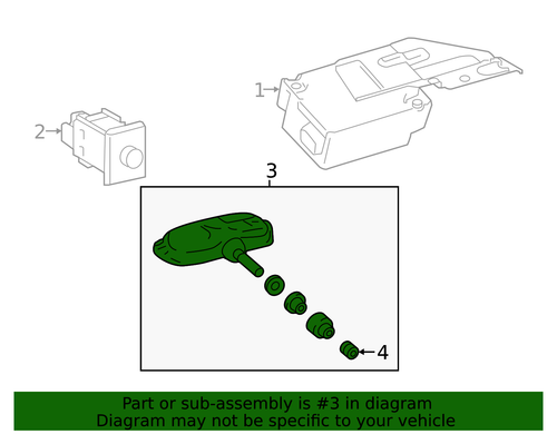 Genuine Toyota Tire Pressure Monitoring System Sensor 42607-06030 - Picture 2 of 2