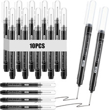 10 Pcs Long Head Deep Hole Markers Deep Reach Metal Marking Pen Long Marker