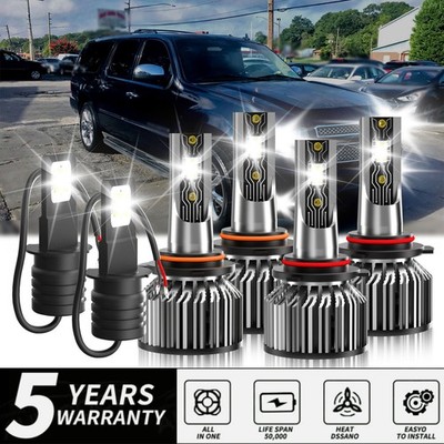For Chevy Suburban 1500 2000-2000 Front LED Headlight + Fog Light Bulb 6500K