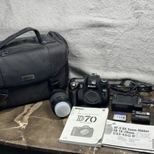 Nikon D70 Digital SLR Camera, Battery Charger, books, SD Card  Carrying Bag