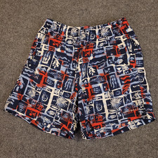 Columbia Omni Shade Hawaiian Swim Trunks Mens S Graphic Print Mosaic Mesh Beach