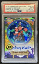 2025 Topps Chrome SpongeBob Sapphire Johnny Knoxville Krill Auto #SA-JK PSA 9 10
