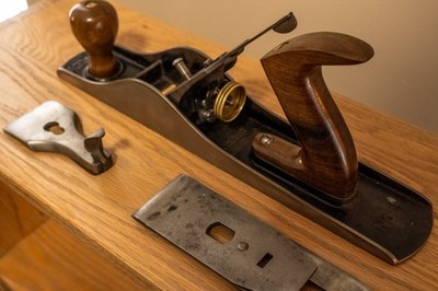 Stanley SW Bailey No. 5 Smooth Plane Type 14 with Walnut Front/Rear Tote
