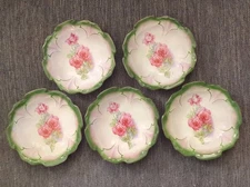 Vintage Bavarian Jaeger & Co "Louise" Bowls with hand-painted roses & gold trim
