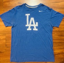 Nike Dri Fit Baseball Blue LA Dodgers Shirt A...