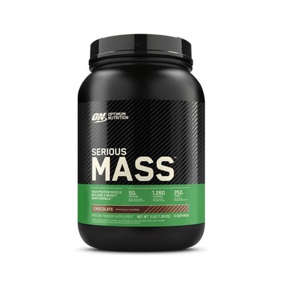 Serious Mass, Chocolate, Weight Gainer Protein Powder, Mass Gainer, 3 Lb