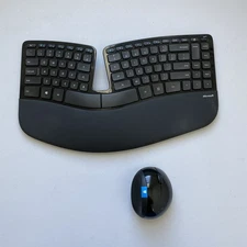 Microsoft - Sculpt Ergonomic Wireless Desktop Keyboard & Mouse Combo - NO USB