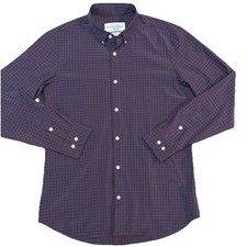 Mizzen Main Gingham Leeward Collection Trim Fit Mens Long Sleeve Shirt Large