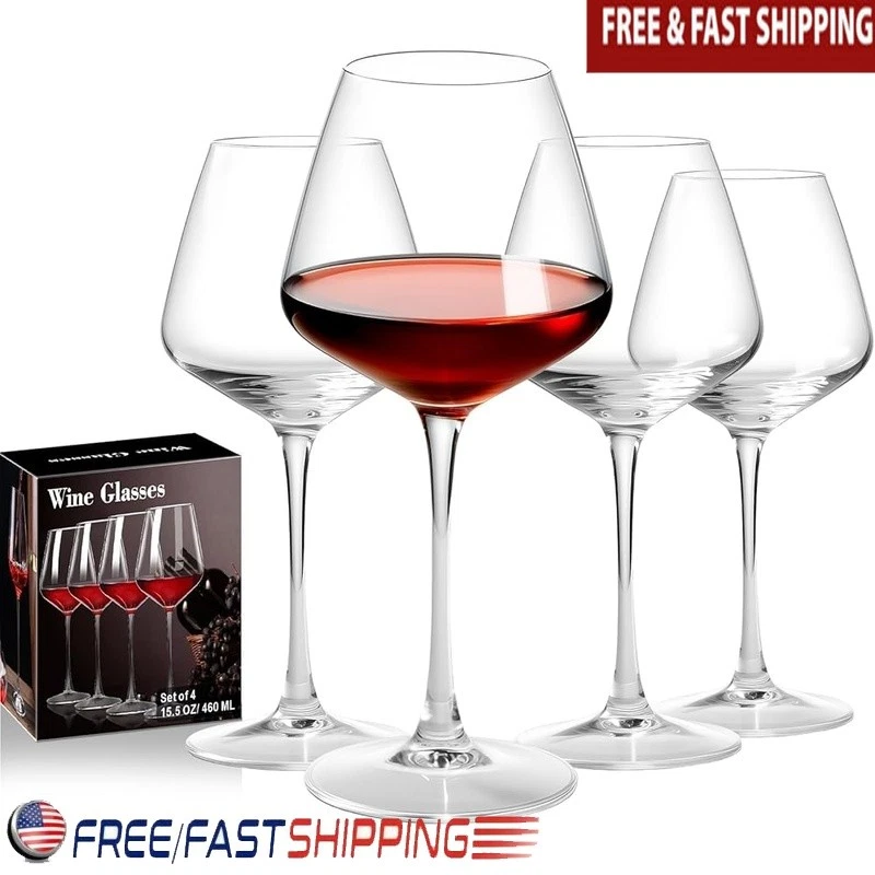 Hand Blown Glass Wine Glasses Set Ergonomic Elegant Design Dishwasher Safe 16oz
Opens in a new windo