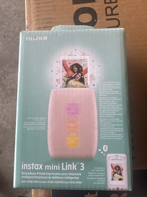 Fujifilm Instax Mini Link 3 Lightweight Smartphone Printer (Rose Pink) BRAND NEW