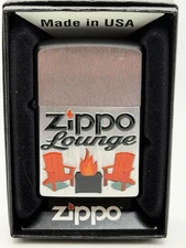 Vintage 2012 Zippo Lounge Framed Chrome Zippo Lighter New