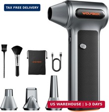 MF200 Compressed Air Duster with Removable Battery  4 Nozzles, Cordless 3-Speed